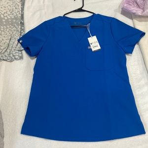 Dark blue figs scrubs TOP ONLY